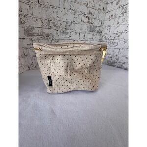 Kate Spade New York Out To Lunch Polka Dot Insulated Lunch Tote Bag Beige Gold